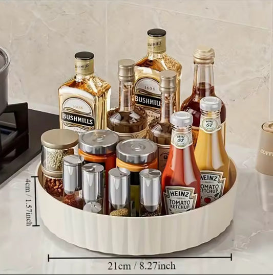 360°Rotating Rotating Spice Rack Organizer For Bathroom Kitchen Countertop Easy Access and Efficient Storage Desktop Storage Box