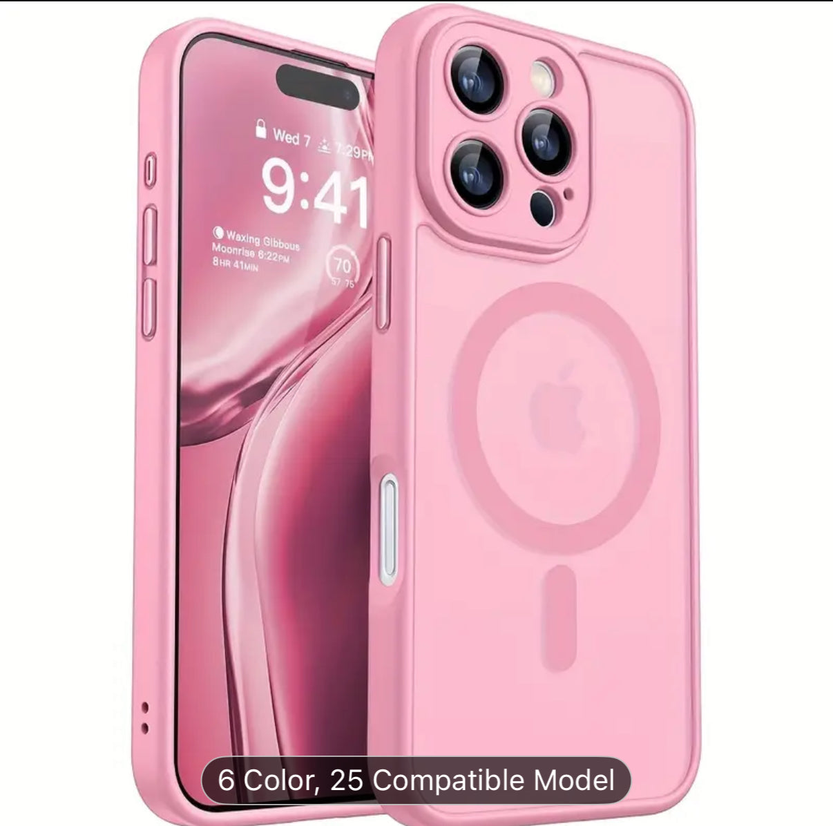 High-Quality Magnetic Matte Clear Protective Case for Iphone Models 17, 16, 15, 14, 13 Pro, 12, 11 Max Plus, And Compatible with Wireless Charging, Magnetic Phone Case, Magsafe Phone Case, Phone Case