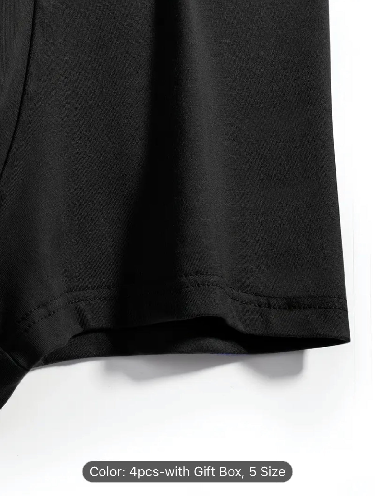 4pcs Black and Golden Boxer Briefs - Soft, Breathable Viscose, Comfortable Daily Wear for Men, Slim Fit with Elasticity, Solid Color Design, Casual Underwear|Boxer Briefs|Boxers as a Gift