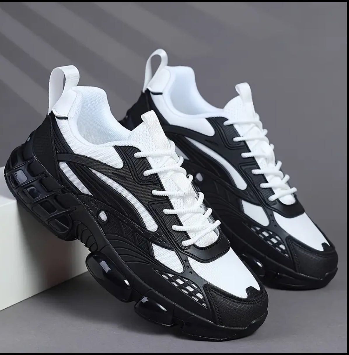 Men's Low-Top Sneakers - Lightweight Cushioned Sneakers, Lace-Up Gym Shoes with Non-Slip TPU Sole for Running, Casual & Casual Attire - All-Season Minimalist Design in Black/ - Breathable Fabric Lining, Versatile Footwear, Sleek Style, Secure Closure, Spo