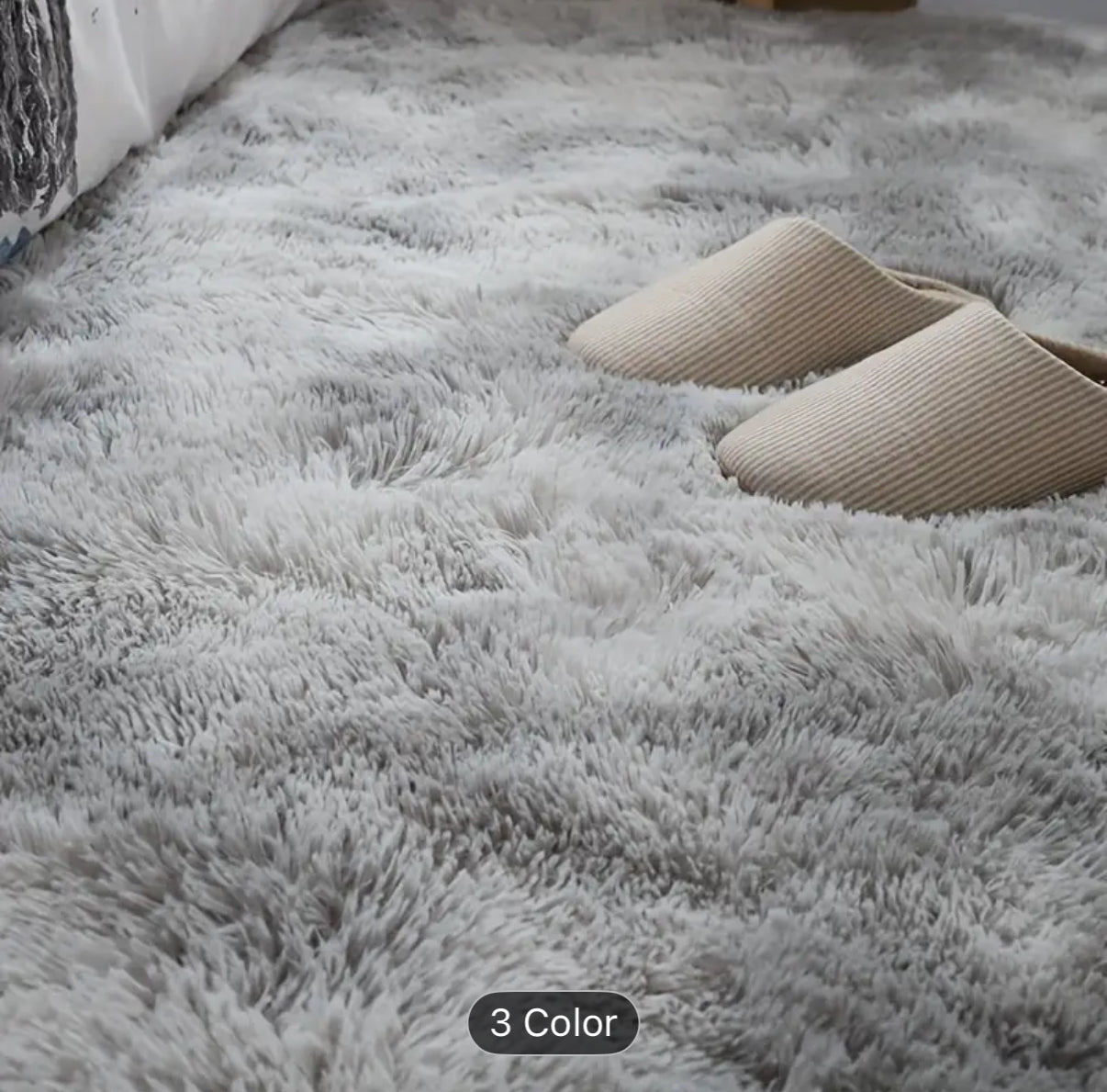 Cross-border Tie-dye Gradient Color Nordic Long Hair Carpet Bedroom Bedside Blanket Living Room Coffee Table Internet Celebrity Ins Style Bed End Blanket Long Hair Tie-dye Carpet