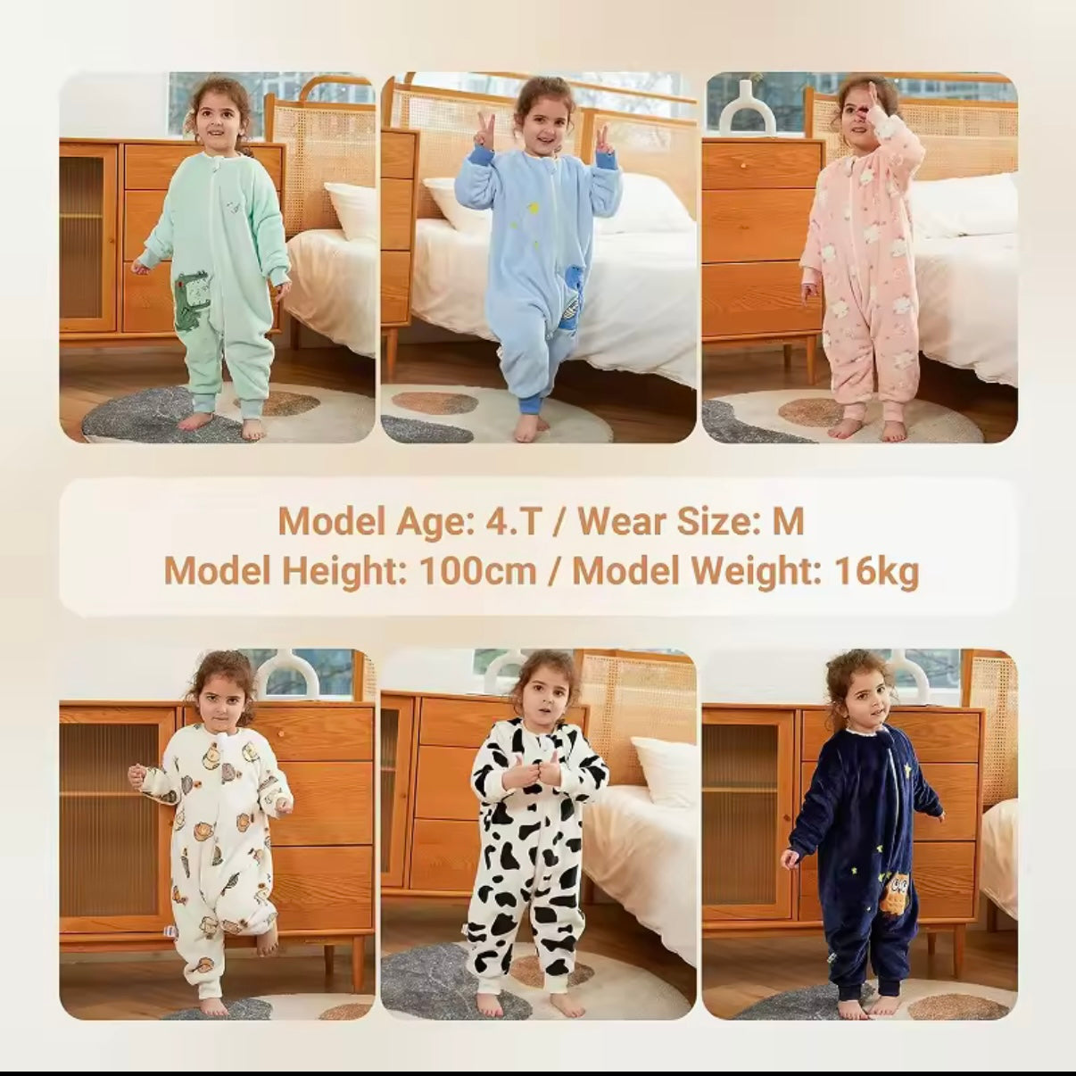 MICHLEY Cartoon Flannel Children Baby Sleeping Bag Sack Warm Winter Clothes Toddler  Sleepsack Pajamas For Girls Boys Kids 1-6T