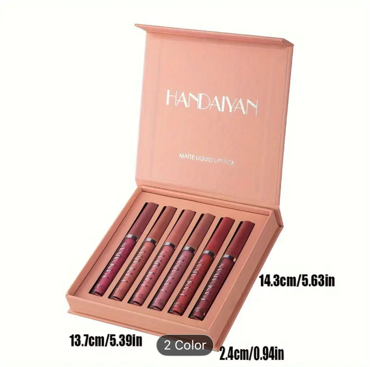 6 Pcs Matte Liquid Lipstick Makeup Set, Matte Liquid Long-Lasting Wear Non-Stick Cup Not Fade Waterproof Lip Gloss
