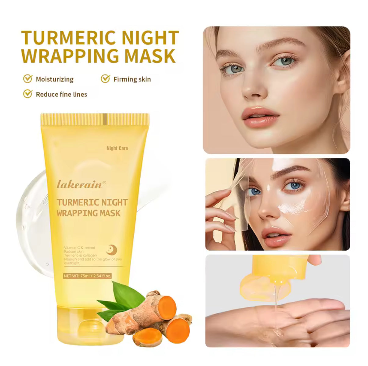 Korean Deep Collagen Mask Peel Off Mask Face Anti Wrinkle Lifting  Skin Care Masks Bio Pack Night Wrapping Woman Overnight Skin