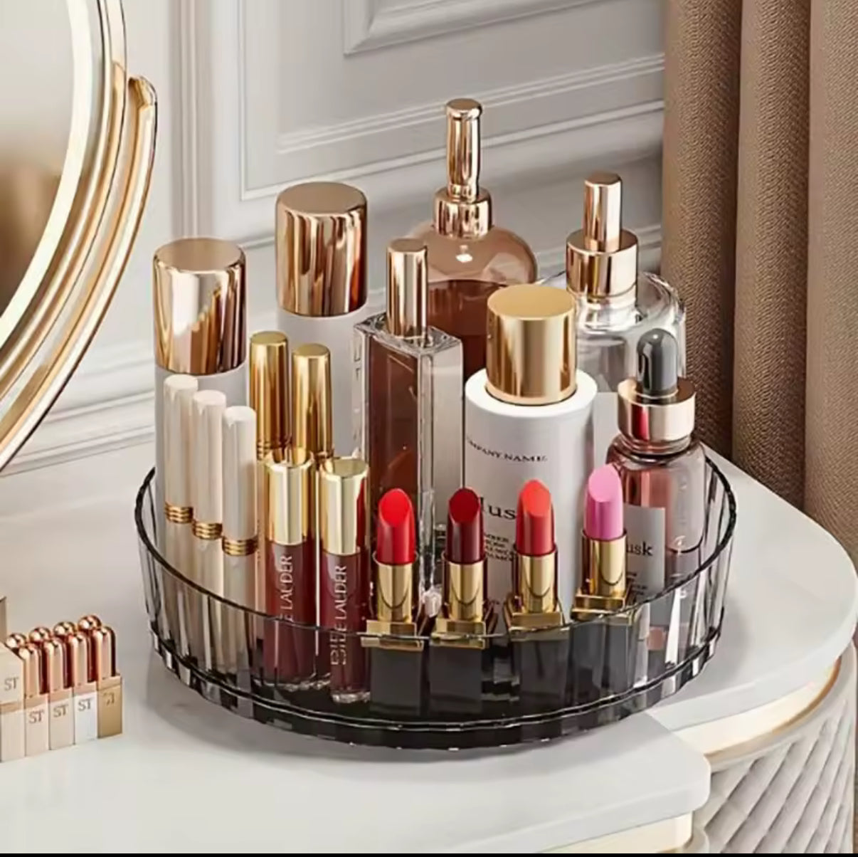 360°Rotating Rotating Spice Rack Organizer For Bathroom Kitchen Countertop Easy Access and Efficient Storage Desktop Storage Box