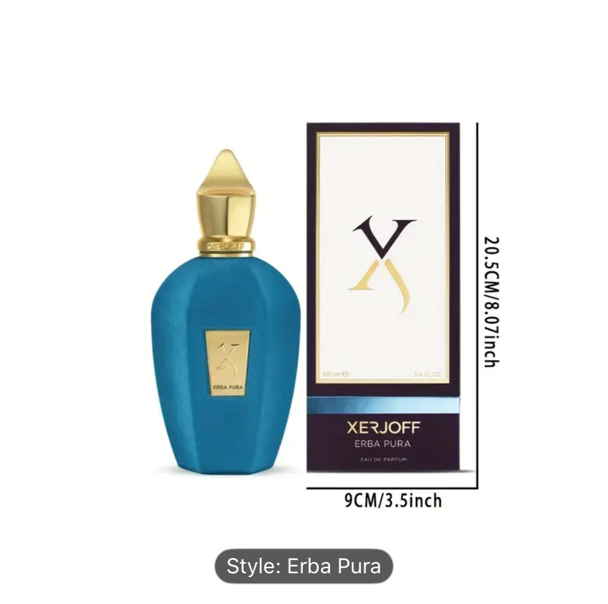 Xerjoff Erba Pura Eau de Parfum 1:1 - 100ML/3.4FLOZ Men's Perfume Women’s Unisex Middle Eastern Royal Fragrance, Oriental Fruity Citrus Lemon Scent with Long-Lasting Wear. High-End Luxury Noble Cologne for Any Occasion – Perfect as a Daily Gift, Birthday