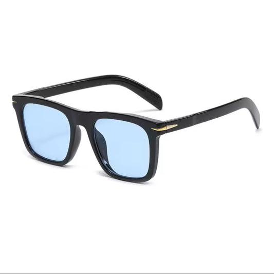 Vintage Square Sunglasses Men Anti-Blue Light Glasses Fashion Gradient Driving Shades Leopard Black Brand Oculos