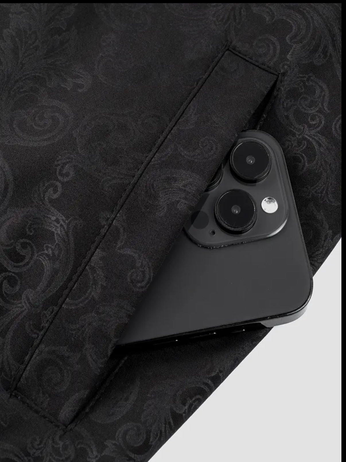 Men'S Casual Bomber Jacket with Phoenix Print, 97% Polyester 3% Spandex, Windproof for Spring & Fall, Baseball Collar, Zip-Up Design, Windbreaker Jacket