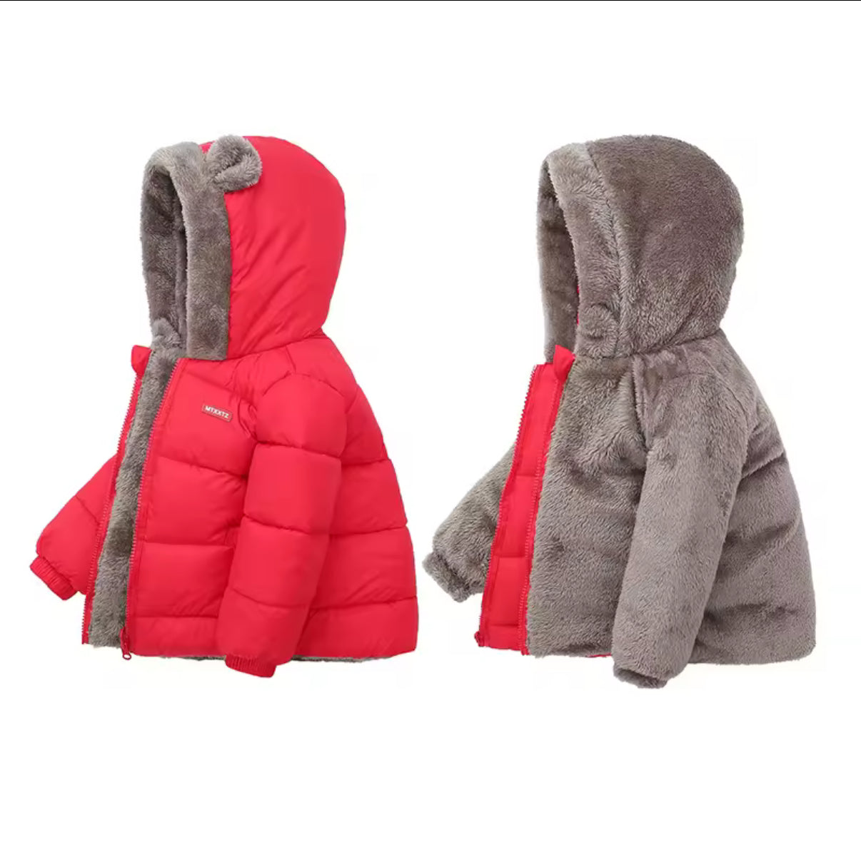 Boys Girls Thick Jackets Winter Kids Padded Fleece Warm Coats Children Hooded Cotton Outerwear Kids Clothes Cashmere Snowsuit