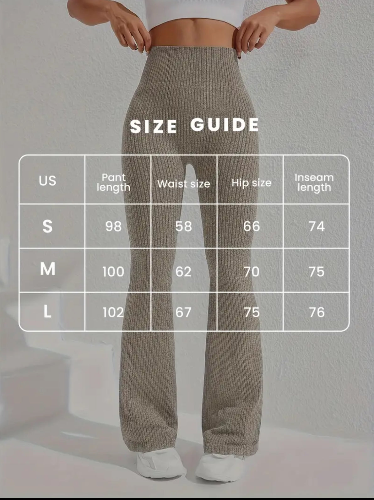 Women's High-Waisted Tummy Control Workout Leggings - 4D Textured Ribbed Flared Pants with Compression Fit, Lift & Seamless Design for Gym Running Casual Wear, All-Season Stretchy Ribbed Fabric, Tummy Control Shapewear, Fitness Apparel, Smooth Compression