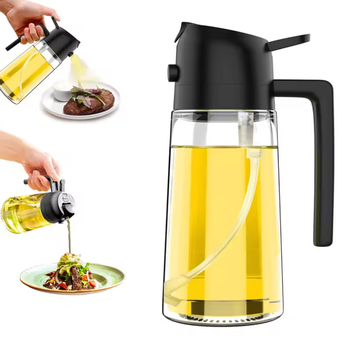 Kitchen Oils Spray Olive Oil Cruet Spray  Home Kitchen Air Fryer Spray Camping BBQ Cooking Plastic Oil Bottle  200/300ml/500ml