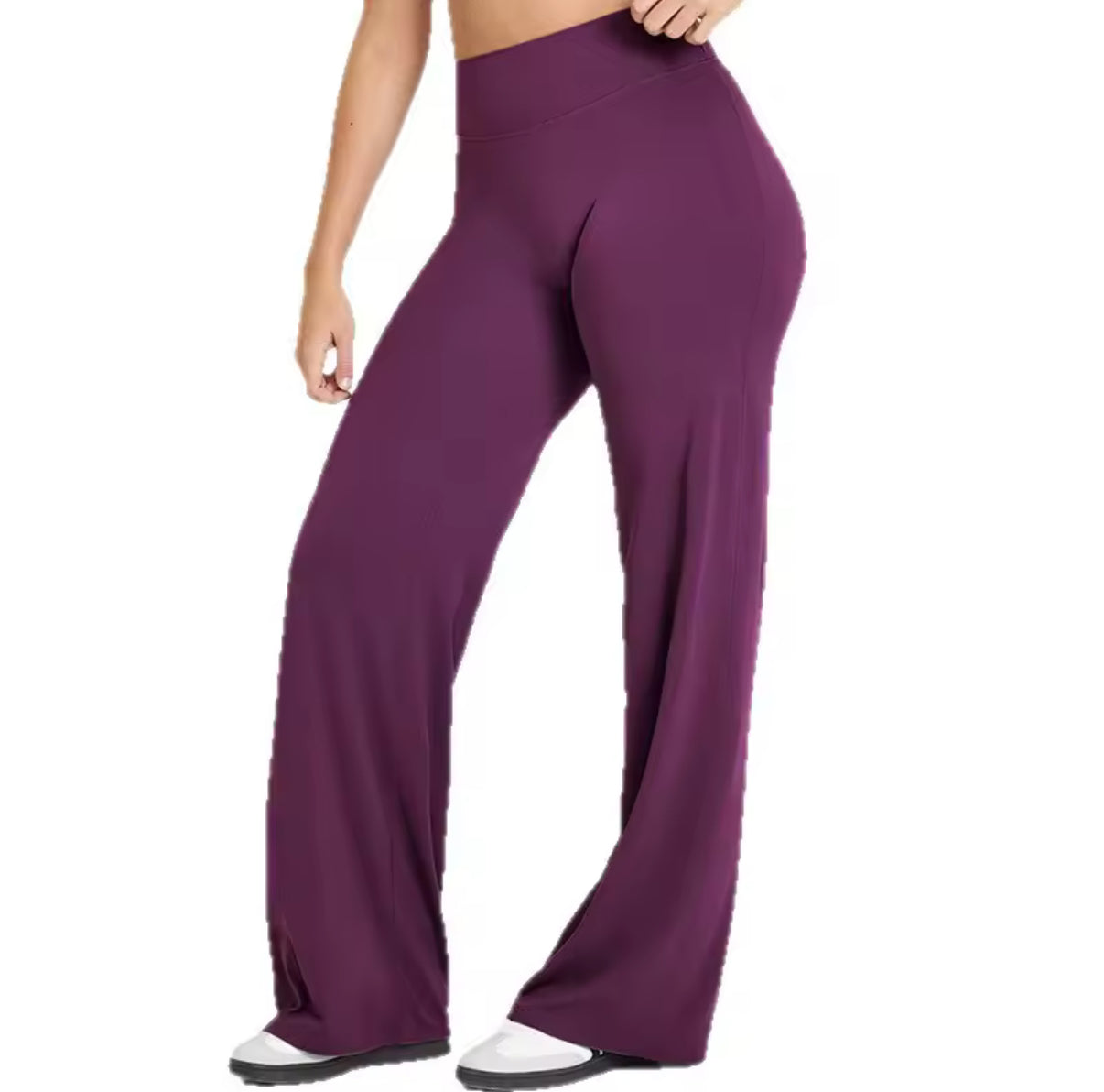 NCLAGEN Straight-Leg Pants Ultra Soft Butter Fabric Women's Mid-Waist Yoga Pants GYM Naked Feel Pilates Running Sport Trousers