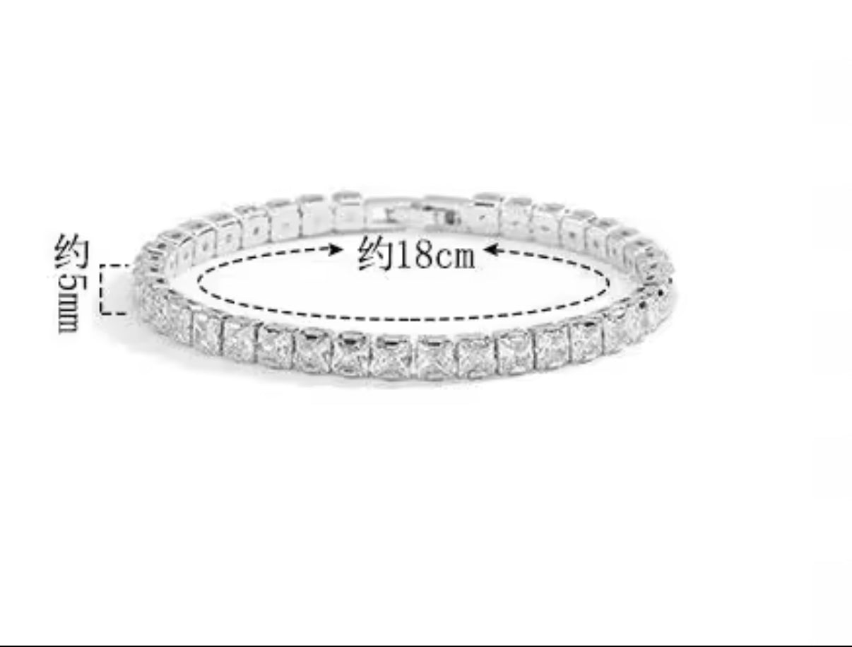 Solid 18K 14K Gold Moissanite Tennis Bracelet for Women D VVS1 Round 925 Sterling Silver Luxury Bracelet for Engagement