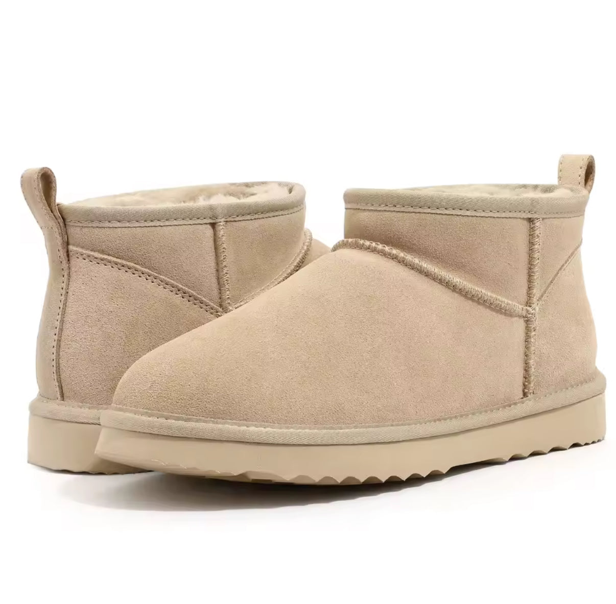 Crestar Winter Women Suede Mini Boots Lady Girls Fashion Fuzzy Boots Comfort Snow Boots Fur Line House Shoe Outdoor Classi Boots