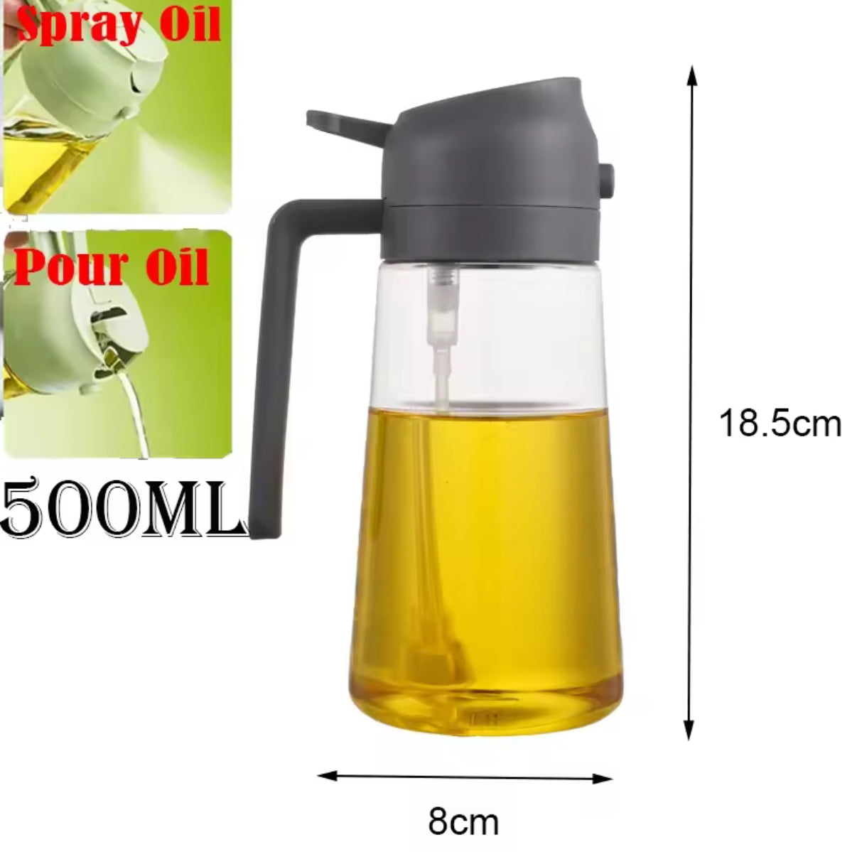 Kitchen Oils Spray Olive Oil Cruet Spray  Home Kitchen Air Fryer Spray Camping BBQ Cooking Plastic Oil Bottle  200/300ml/500ml
