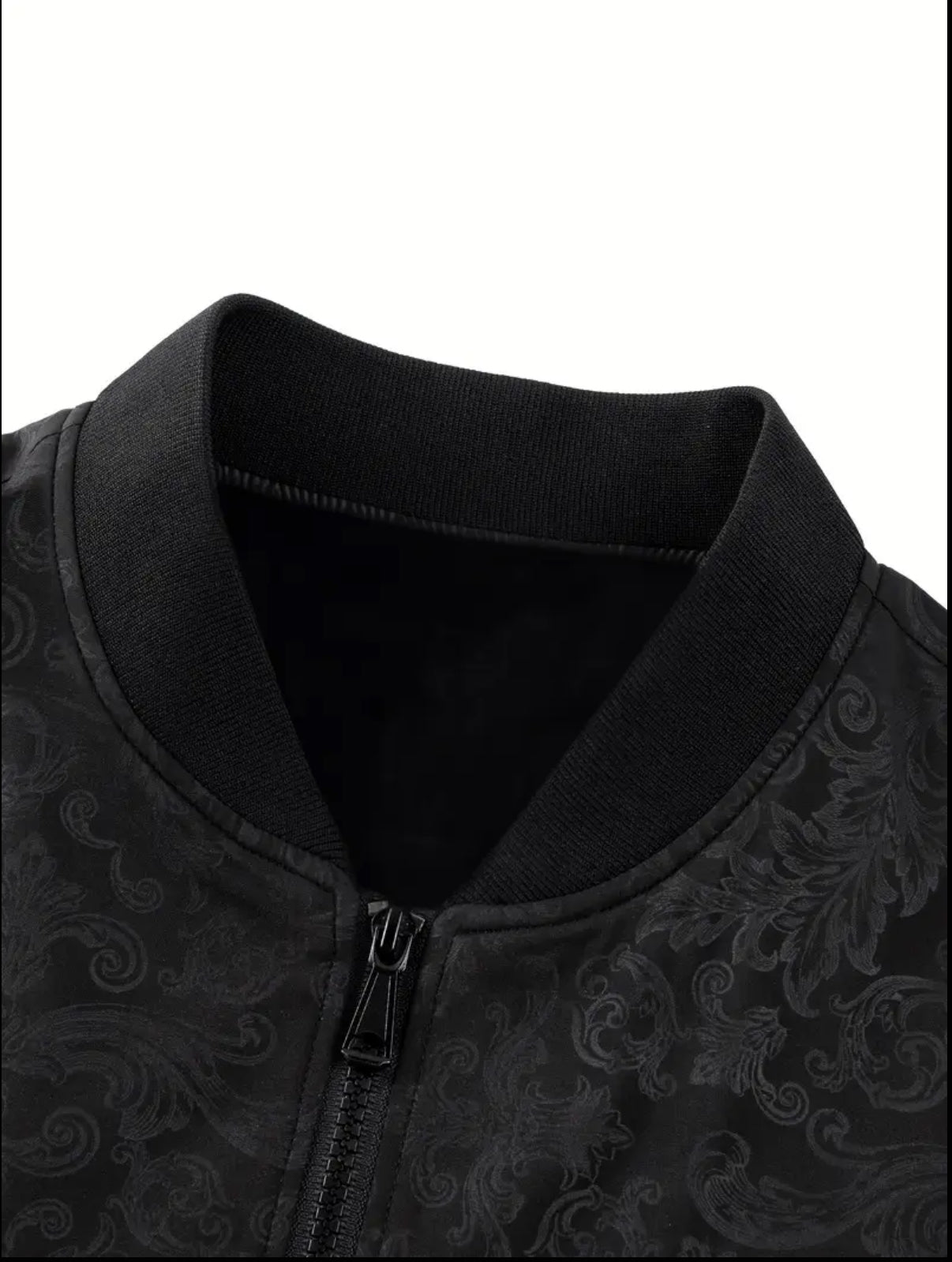 Men'S Casual Bomber Jacket with Phoenix Print, 97% Polyester 3% Spandex, Windproof for Spring & Fall, Baseball Collar, Zip-Up Design, Windbreaker Jacket