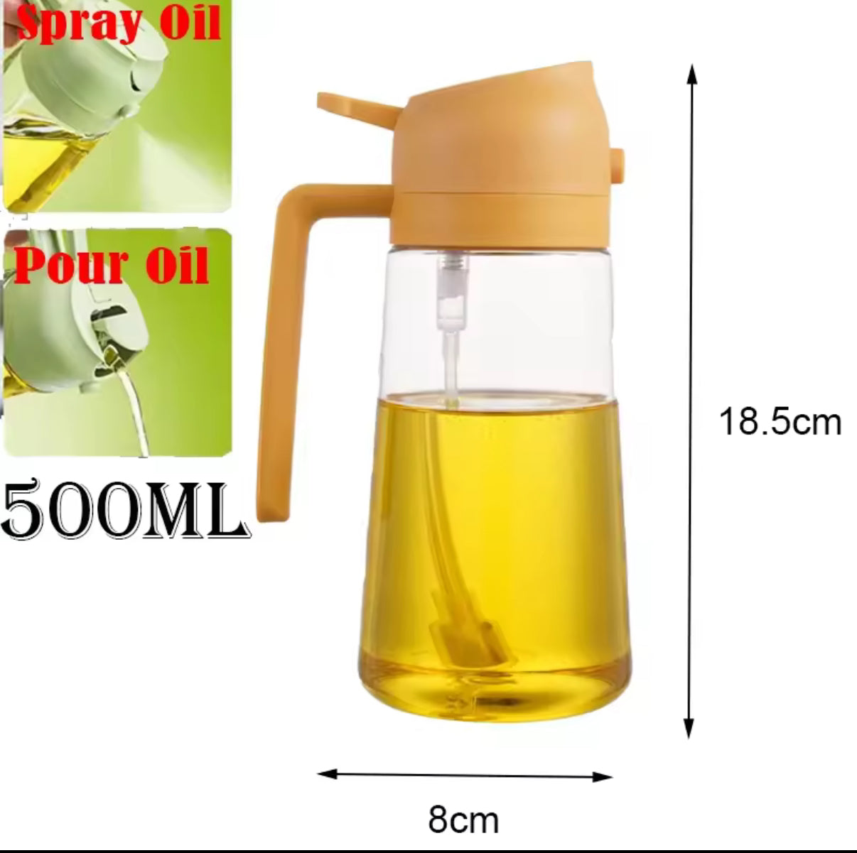 Kitchen Oils Spray Olive Oil Cruet Spray  Home Kitchen Air Fryer Spray Camping BBQ Cooking Plastic Oil Bottle  200/300ml/500ml