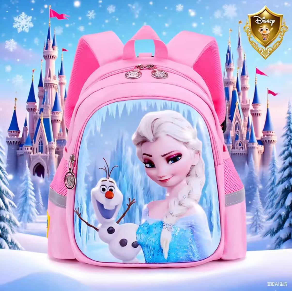 Disney Kindergarten Cute and Comfortable School Bag Cartoon Elsa Backpack Fashion Boy Girl Baby Kids Backpack Travel