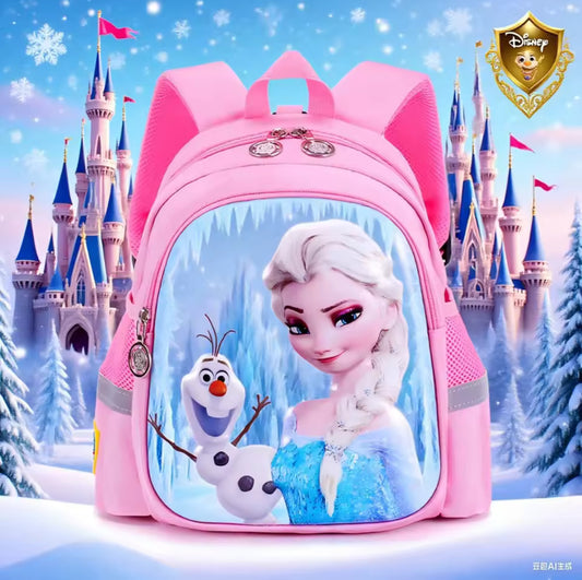Disney Kindergarten Cute and Comfortable School Bag Cartoon Elsa Backpack Fashion Boy Girl Baby Kids Backpack Travel