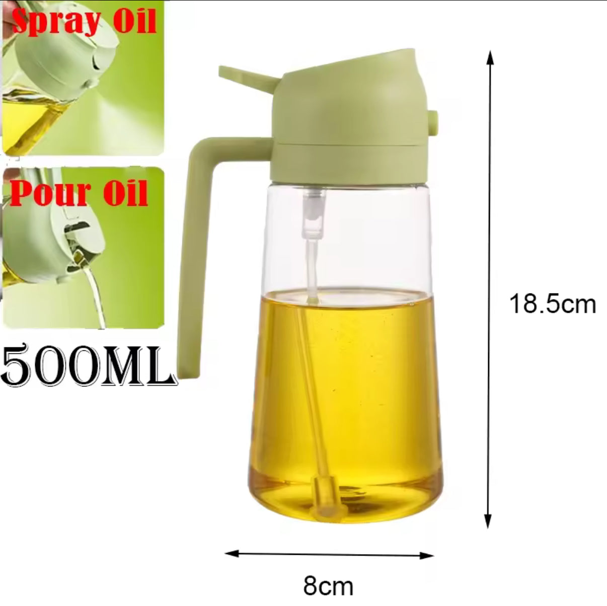 Kitchen Oils Spray Olive Oil Cruet Spray  Home Kitchen Air Fryer Spray Camping BBQ Cooking Plastic Oil Bottle  200/300ml/500ml