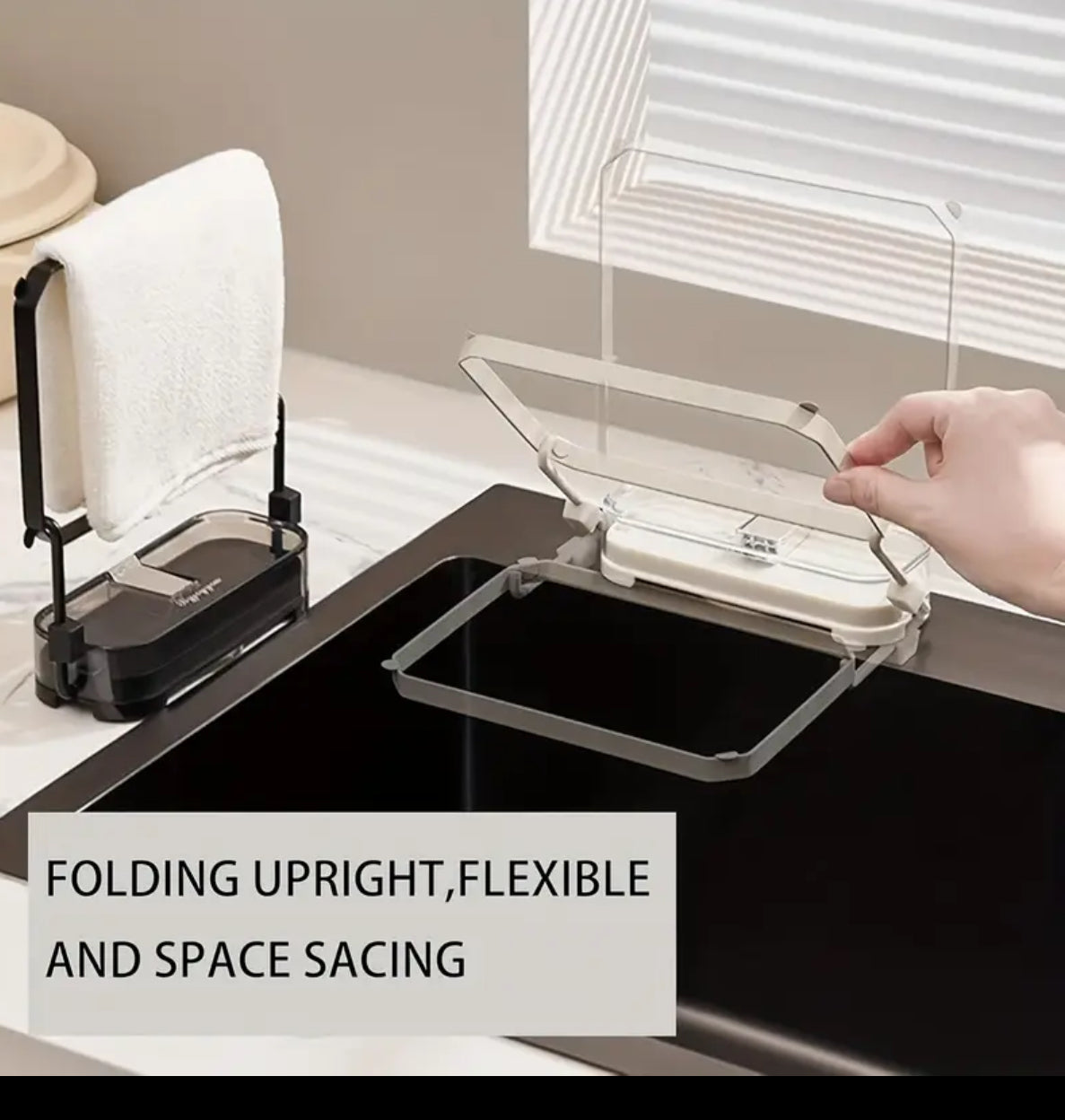 Sink Suction Cup Foldable Metal and Plastic Filter - 50 Removable Mesh Bags, Side-Mounted Kitchen Drain Strainer with Collapsible Basket for Food Waste Collection free