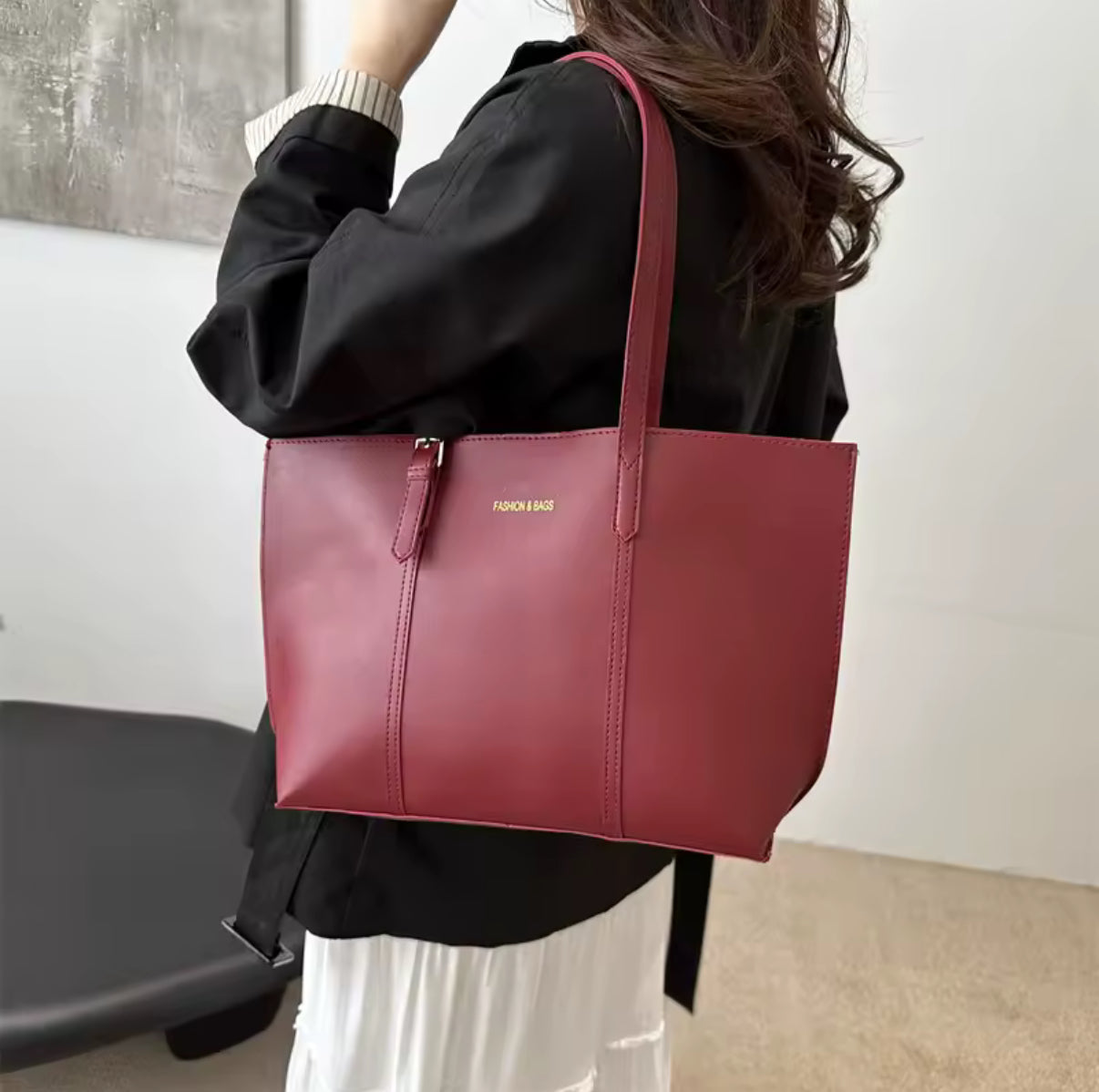 Women's Bag Large Capacity Soft Leather Tote Bags Casual Versatile Single Shoulder Handbag Mommy Handbags 2025 Autumn and Winter
