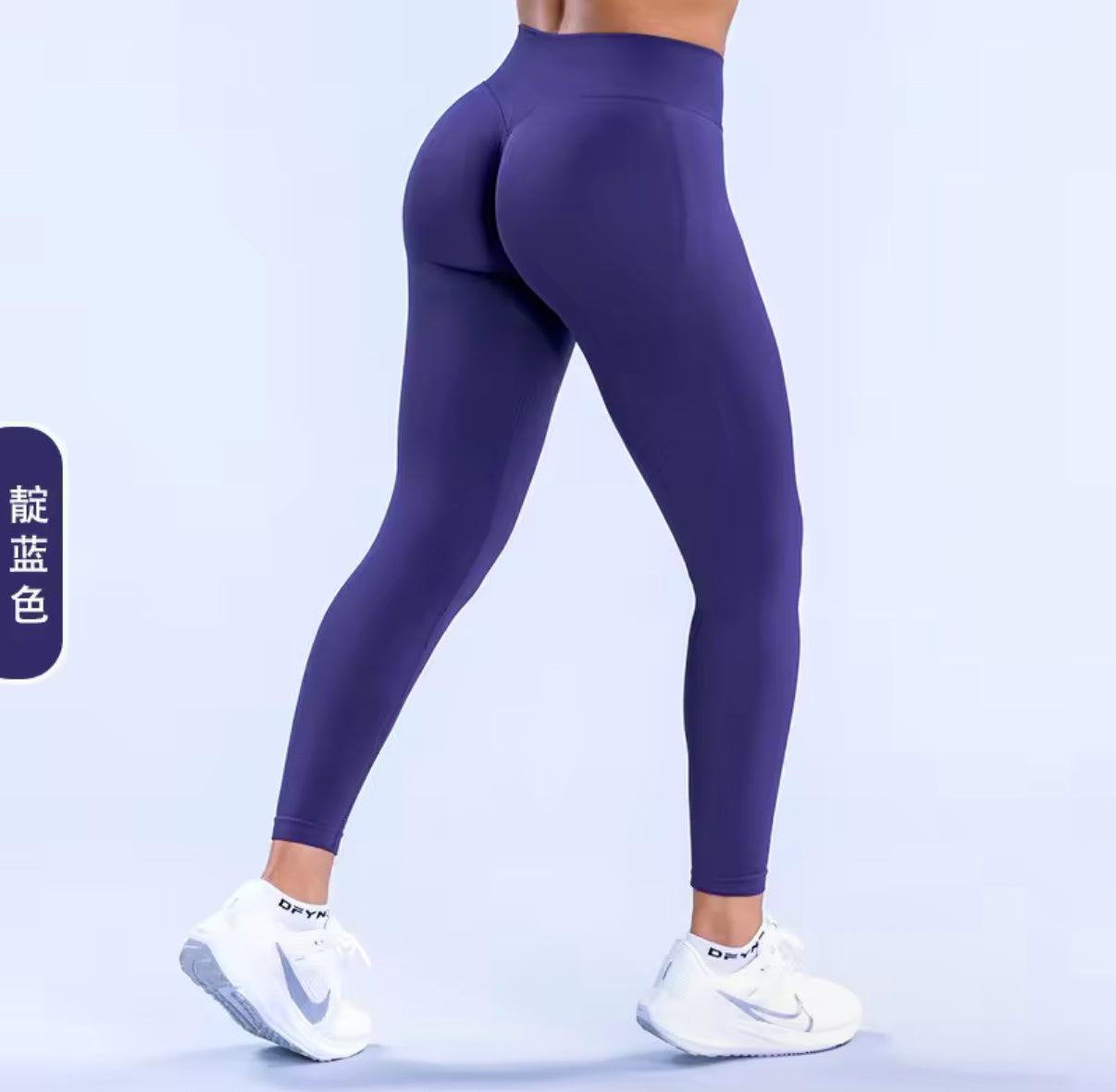 TEVEO Leggings With Logo Scrunch Seamless Yoga Women Legging Gym Sports Pants Low Ribbed Band High Stretch Fitness Tights Pant