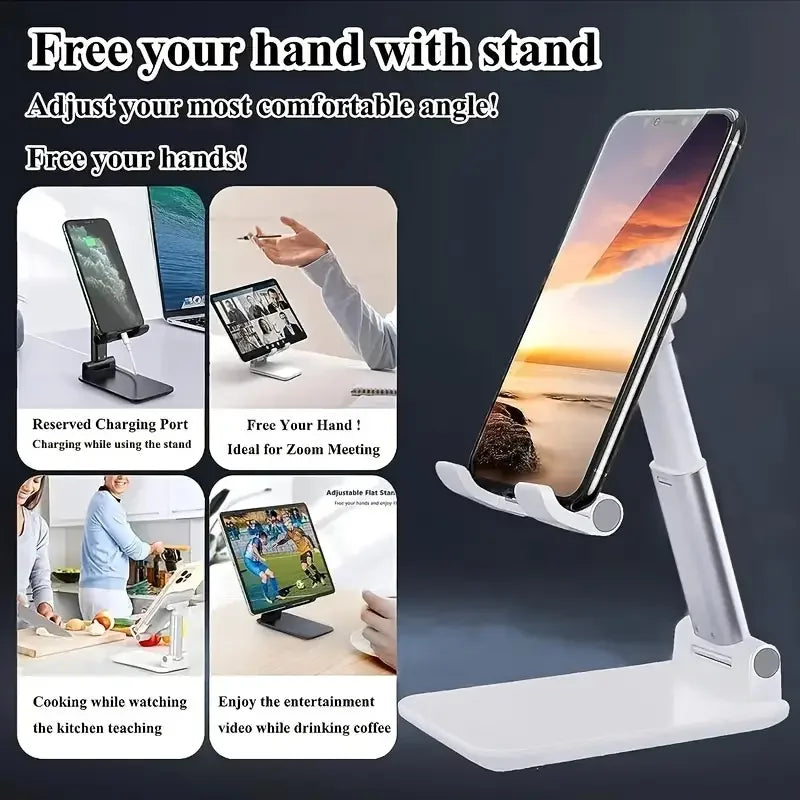 Foldable Mobile Phone Holder Stand Tablet Desk Mount Table Flexible Adjustable Desktop Live Lazy Bracket Support For All Phones