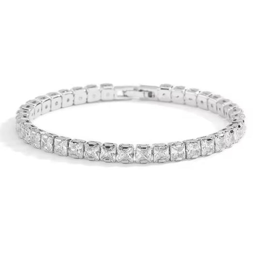 Solid 18K 14K Gold Moissanite Tennis Bracelet for Women D VVS1 Round 925 Sterling Silver Luxury Bracelet for Engagement