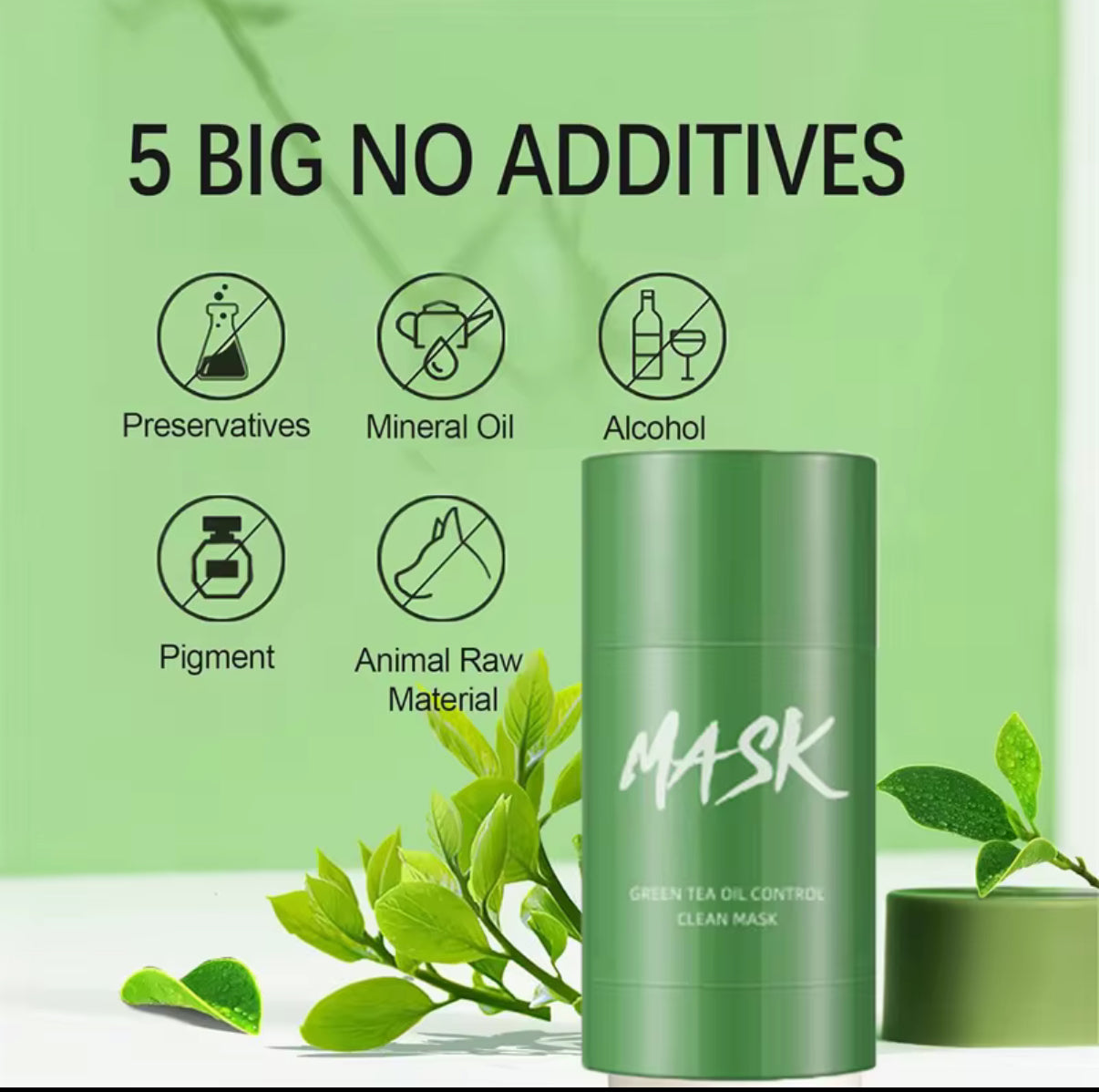 Green Tea Eggplant Facial Clay Mask Stick
Purifying Deep Cleansing Removal Blackheads Acne
Anti Blemish Cleanser Stick for Face