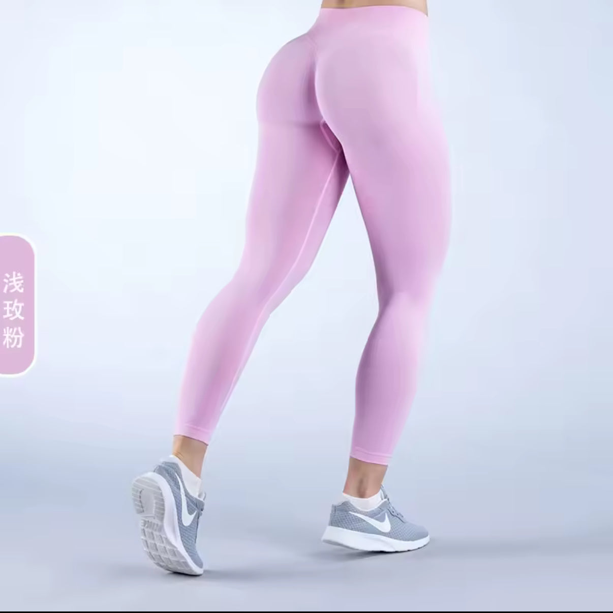 TEVEO Leggings With Logo Scrunch Seamless Yoga Women Legging Gym Sports Pants Low Ribbed Band High Stretch Fitness Tights Pant