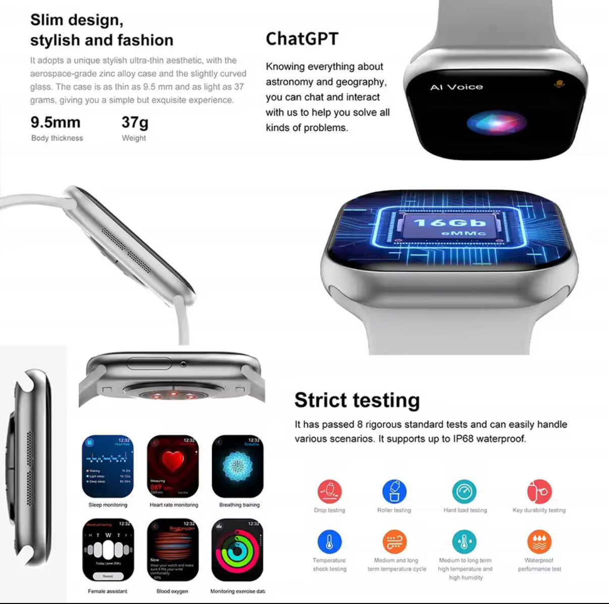 2025 Series 3 Watch 10 GPS Smart Watch Memory Music Video Bluetooth Call Heart Rate Waterproof NFC Smartwatch For Android IOS