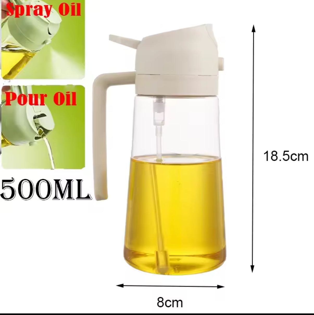 Kitchen Oils Spray Olive Oil Cruet Spray  Home Kitchen Air Fryer Spray Camping BBQ Cooking Plastic Oil Bottle  200/300ml/500ml