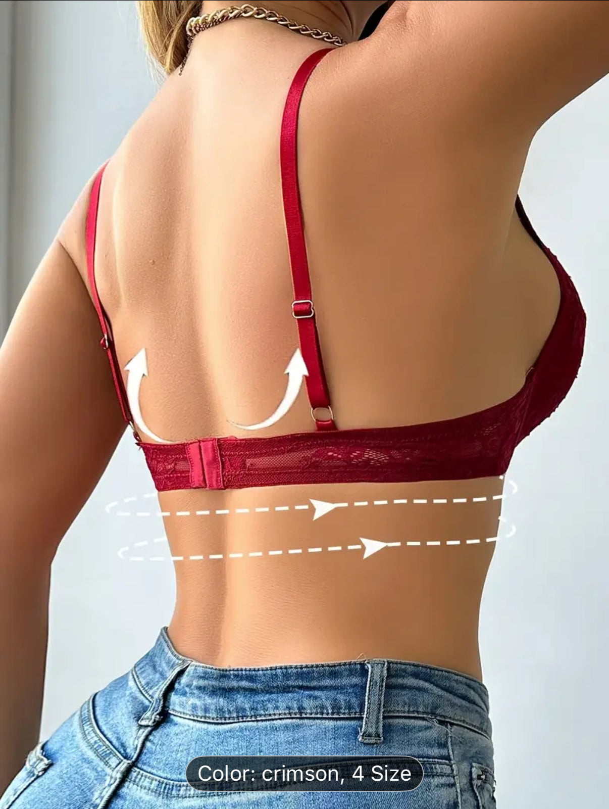 Women's Fashion Floral Print Contrast Lace Panel Gathered Elegant Comfortable Breathable Bra