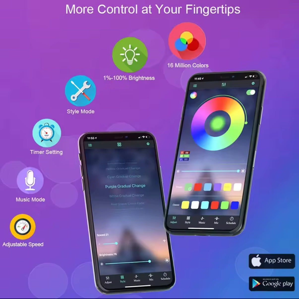 Bluetooth LED Strip Lights Smart SMD 5050 APP Remote Control Flexible Ribbon Diode Lamp Tape TV Backlights Game Room Home Decor