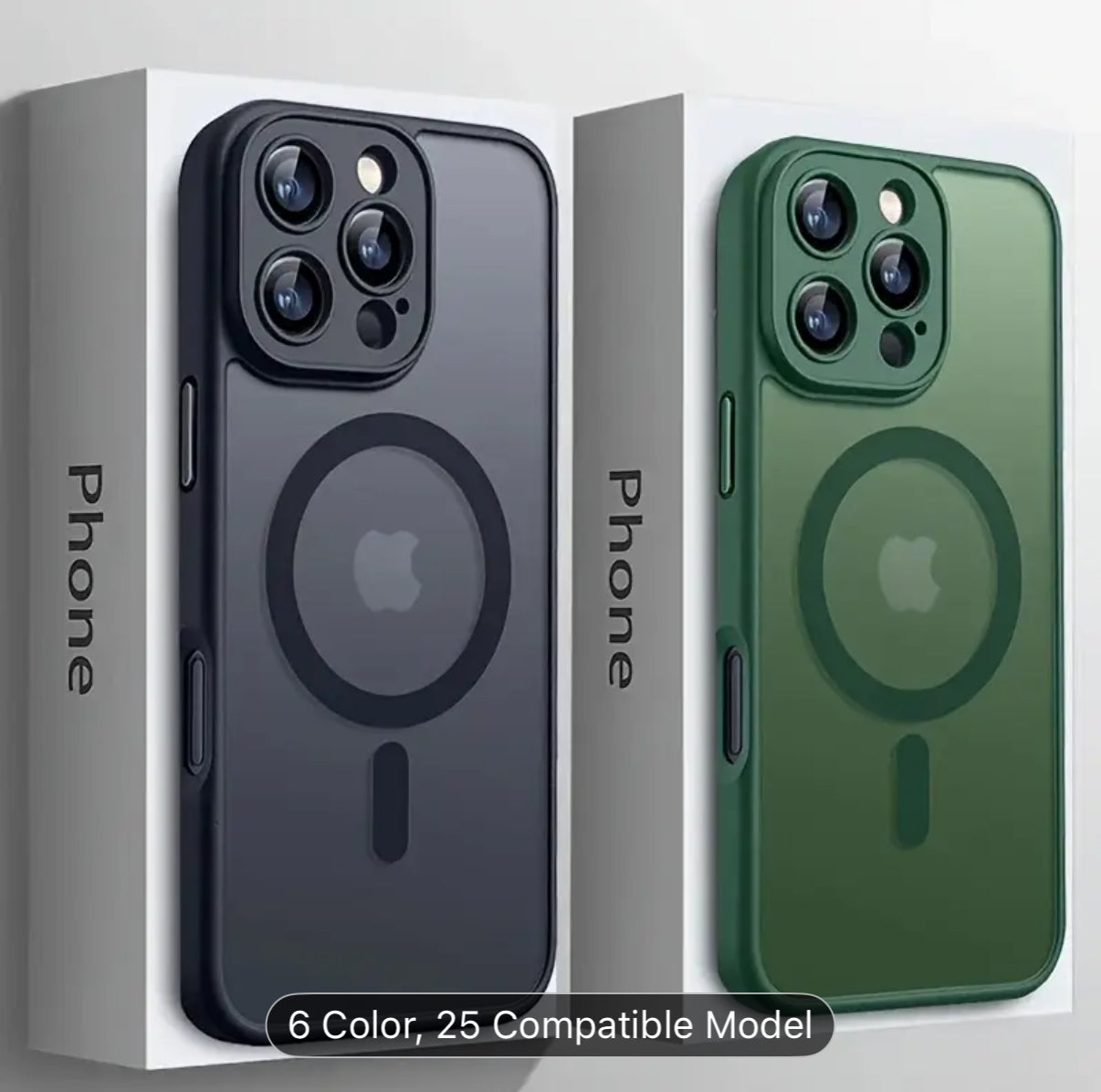 High-Quality Magnetic Matte Clear Protective Case for Iphone Models 17, 16, 15, 14, 13 Pro, 12, 11 Max Plus, And Compatible with Wireless Charging, Magnetic Phone Case, Magsafe Phone Case, Phone Case