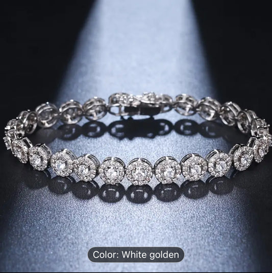 Elegant Women'S Bracelet with Sparkling Cubic Zirconia - Luxurious Minimalist Design, Perfect for Weddings, Parties & Casual Attire, Versatile Accessory, Party Accessory|Minimalist Bracelet|Synthetic Gemstone Bracelet, Bracelets, Bracelets For Women, Jewe