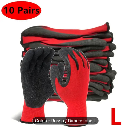 1/3/5/7/10 Pairs Wholesale Bulk Grip Upgrade, Enhanced Friction Texture, Tear-Resistant, Ideal for Factory Gardening