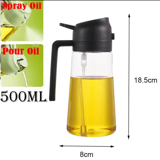 Kitchen Oils Spray Olive Oil Cruet Spray  Home Kitchen Air Fryer Spray Camping BBQ Cooking Plastic Oil Bottle  200/300ml/500ml