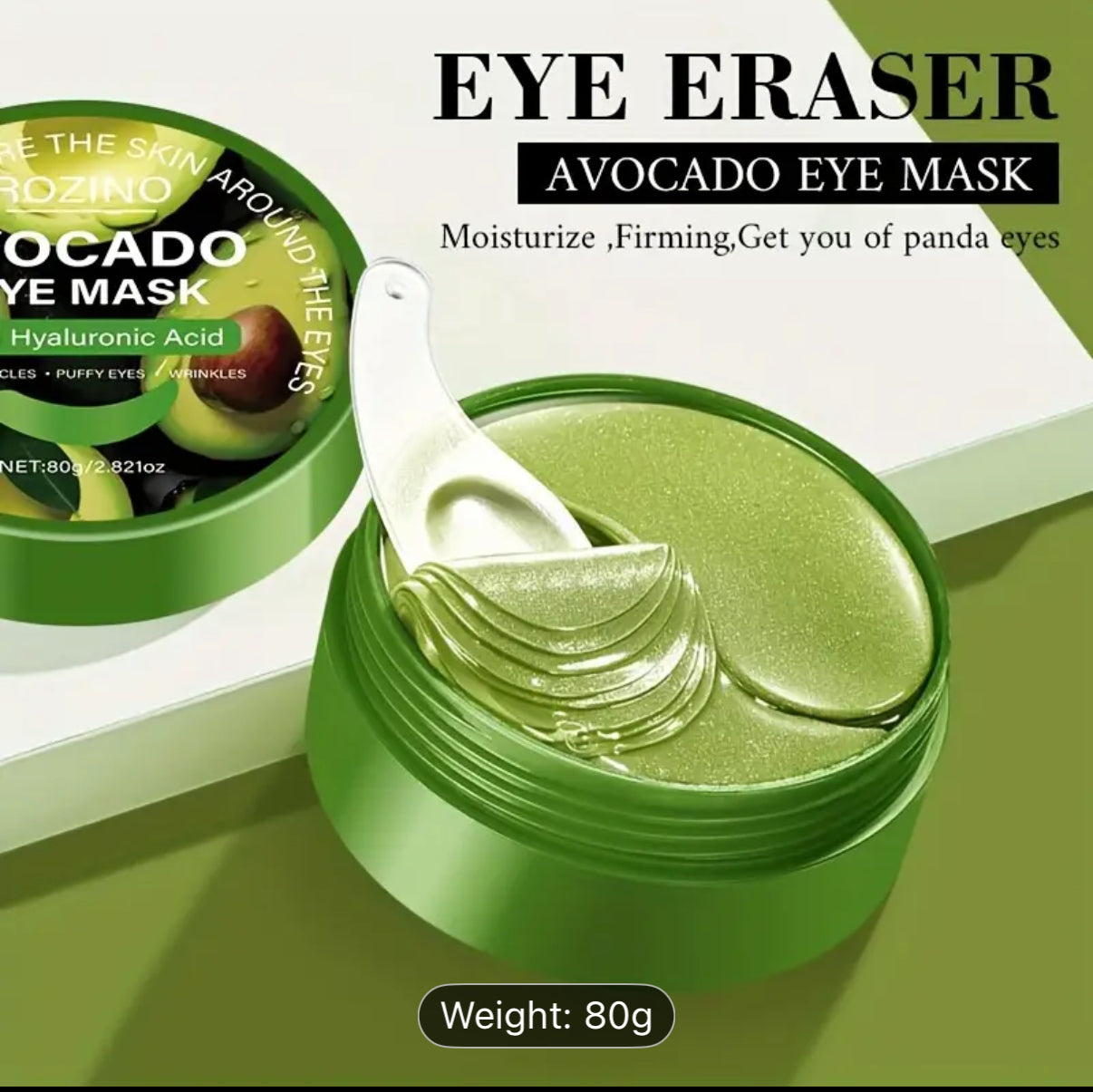 Fearless Of Eye Bags And Dark Circles, 60pcs Avocado And Hyaluronic Acid Eye Mask, Strong Moisturizing Effect,, Make The Light Beige Around The Eyes More Delicate, Compact, Say Goodbye to Dryness And Dullness, Moisturizing Before Makeup., Concealer for Ey
