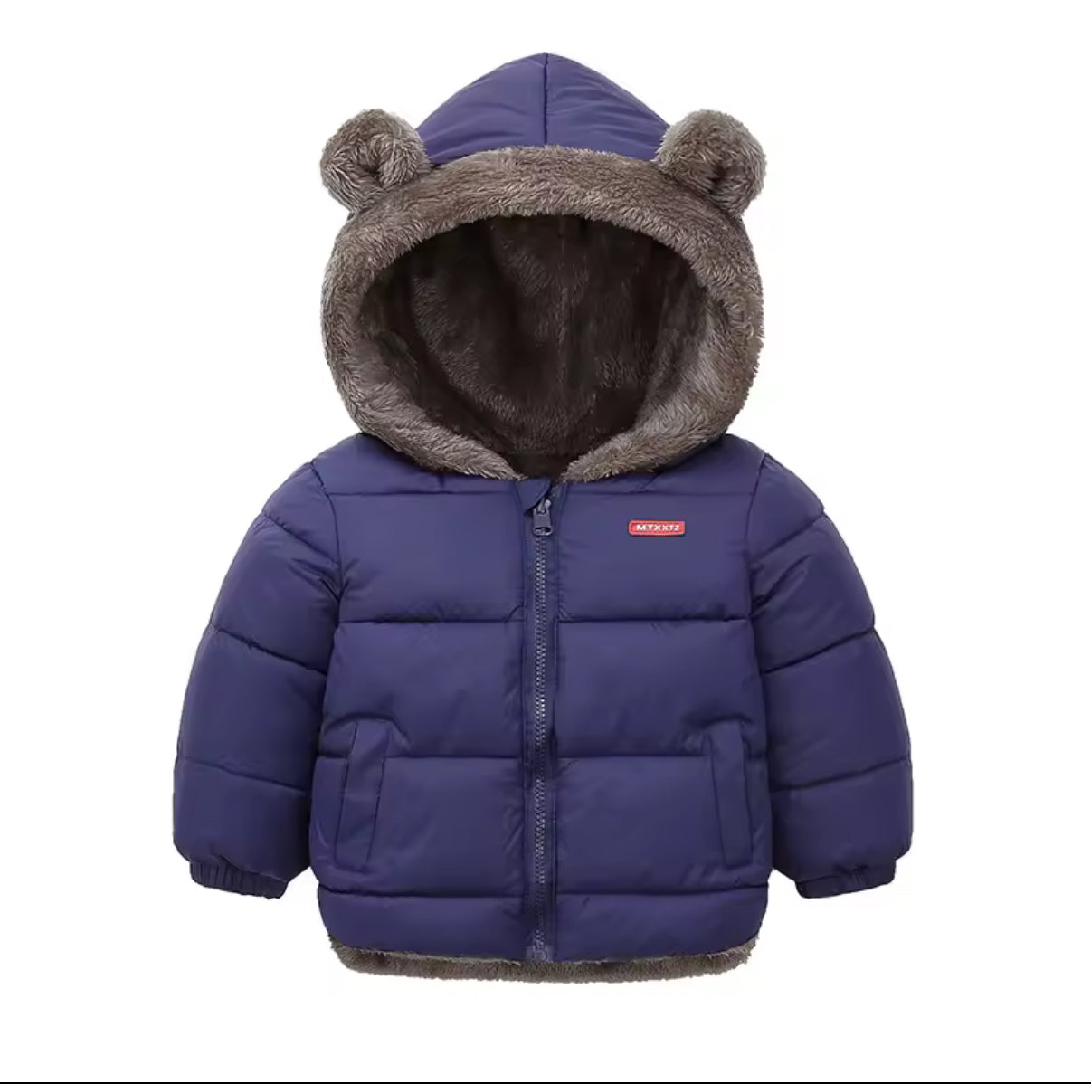 Boys Girls Thick Jackets Winter Kids Padded Fleece Warm Coats Children Hooded Cotton Outerwear Kids Clothes Cashmere Snowsuit