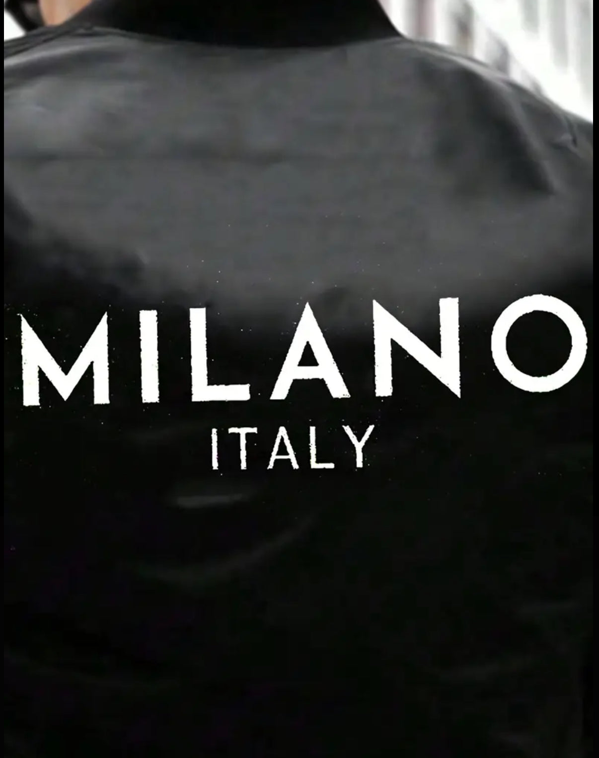 Gentlemen Bird Men's Lightweight Baseball Jacket - Casual Zip-Up Coat with Milan Italy Lettering, 100% Polyester, Machine Washable, Regular Fit for Spring/Fall