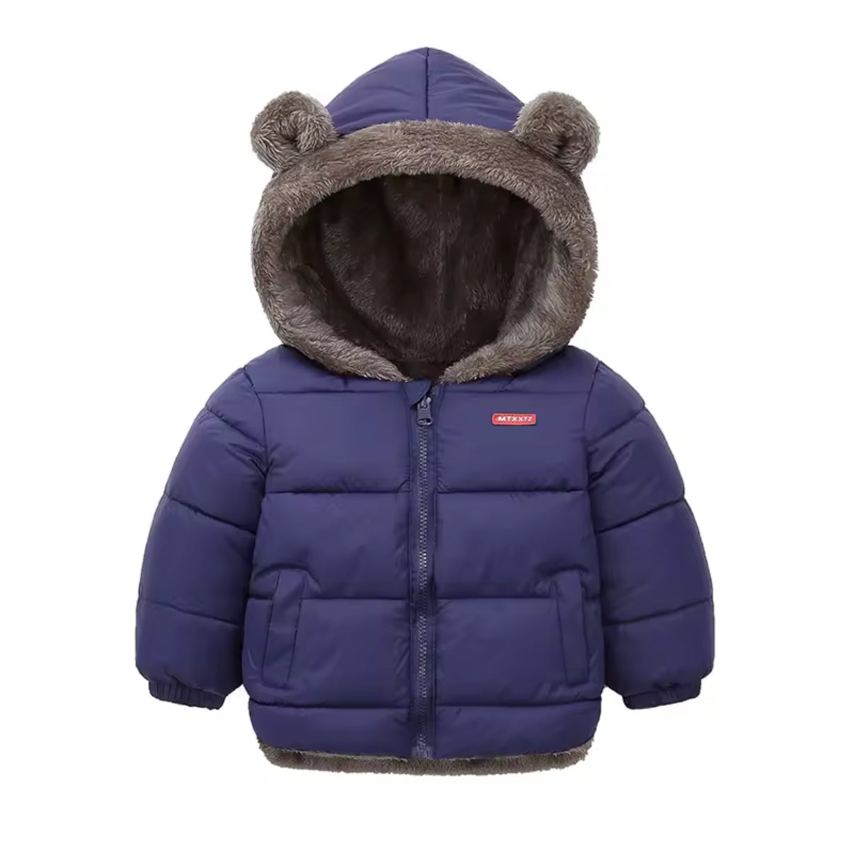 Boys Girls Thick Jackets Winter Kids Padded Fleece Warm Coats Children Hooded Cotton Outerwear Kids Clothes Cashmere Snowsuit