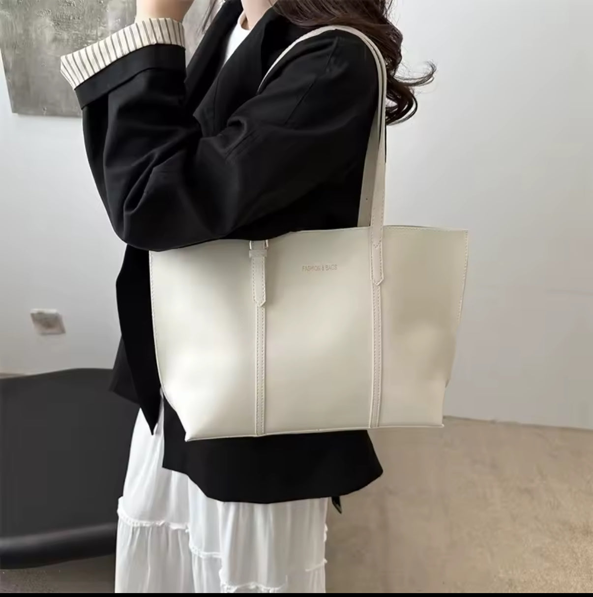 Women's Bag Large Capacity Soft Leather Tote Bags Casual Versatile Single Shoulder Handbag Mommy Handbags 2025 Autumn and Winter
