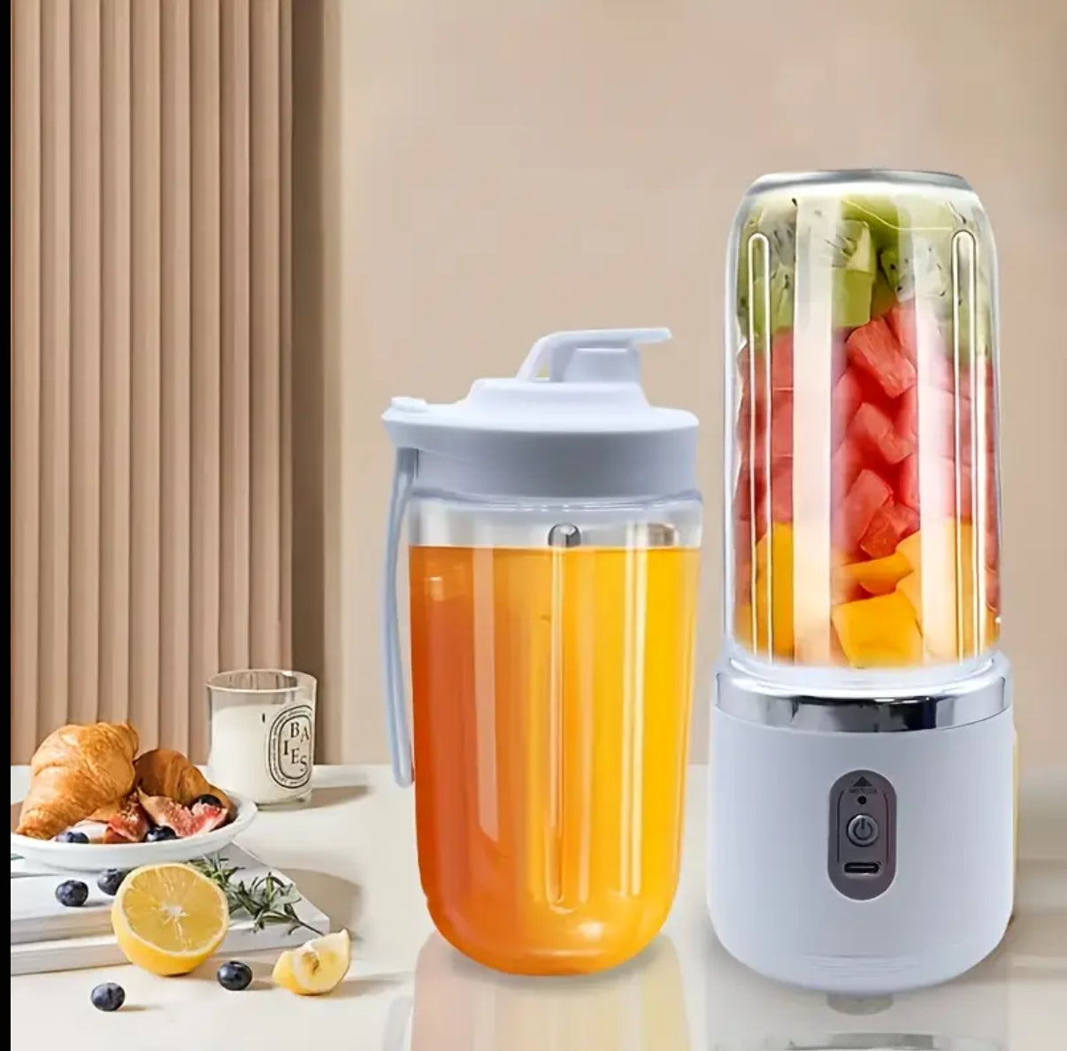 Portable Multi-Function Juicer with Rechargeable Battery - Compact Food-Grade PP Cup, Ideal for Home and On-the-Go Use, Cross-Border Wholesale, Juicing Station|Compact Juicer|Durable Plastic