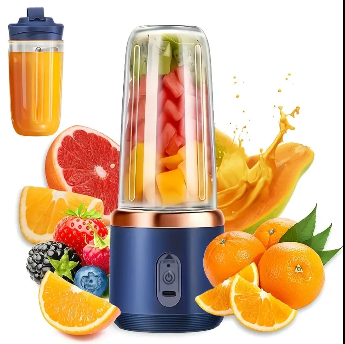 Portable Multi-Function Juicer with Rechargeable Battery - Compact Food-Grade PP Cup, Ideal for Home and On-the-Go Use, Cross-Border Wholesale, Juicing Station|Compact Juicer|Durable Plastic