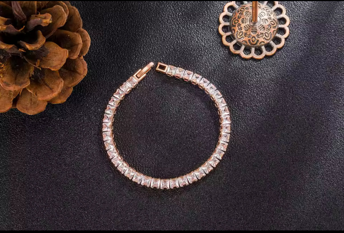 Solid 18K 14K Gold Moissanite Tennis Bracelet for Women D VVS1 Round 925 Sterling Silver Luxury Bracelet for Engagement