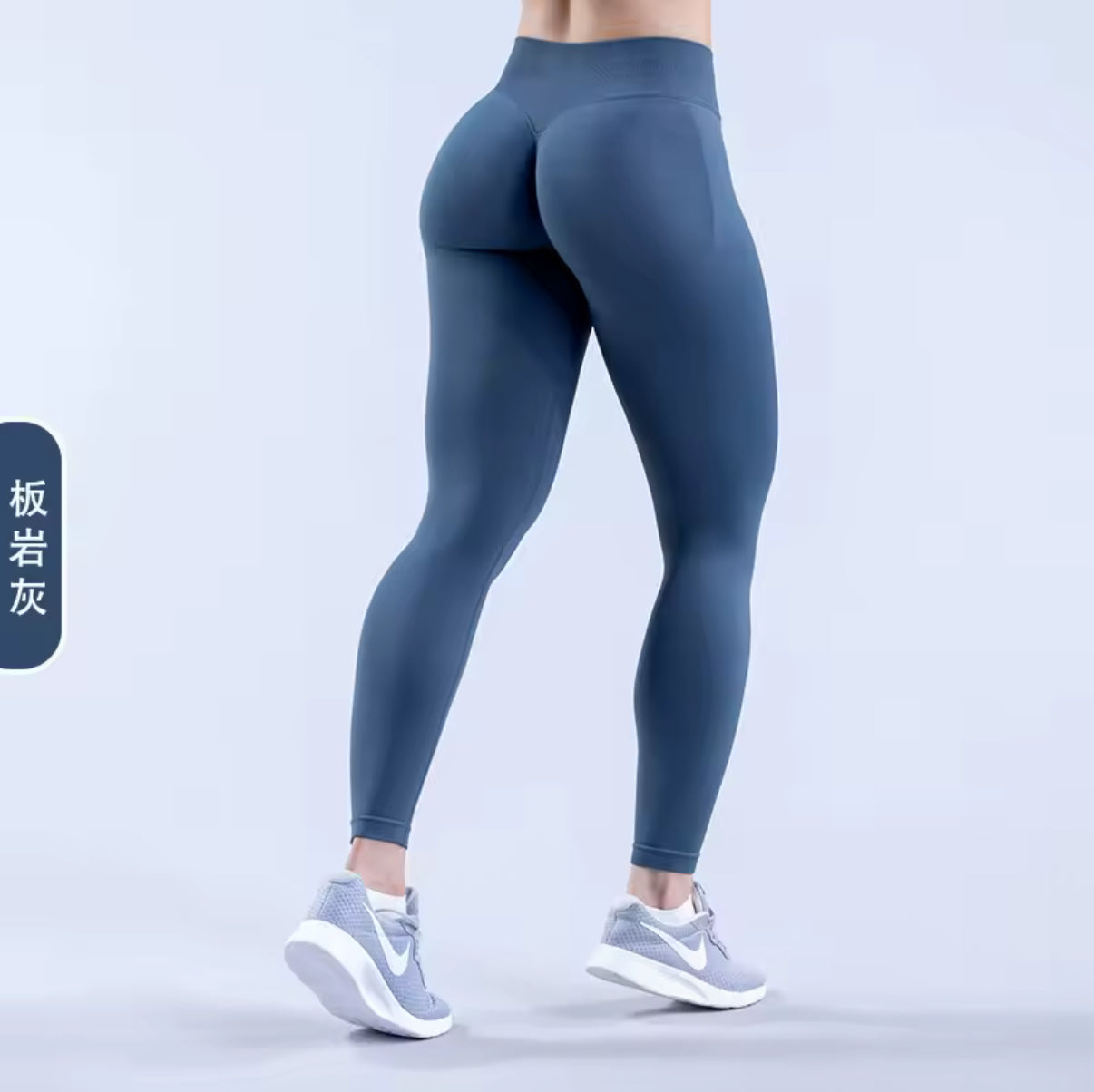TEVEO Leggings With Logo Scrunch Seamless Yoga Women Legging Gym Sports Pants Low Ribbed Band High Stretch Fitness Tights Pant