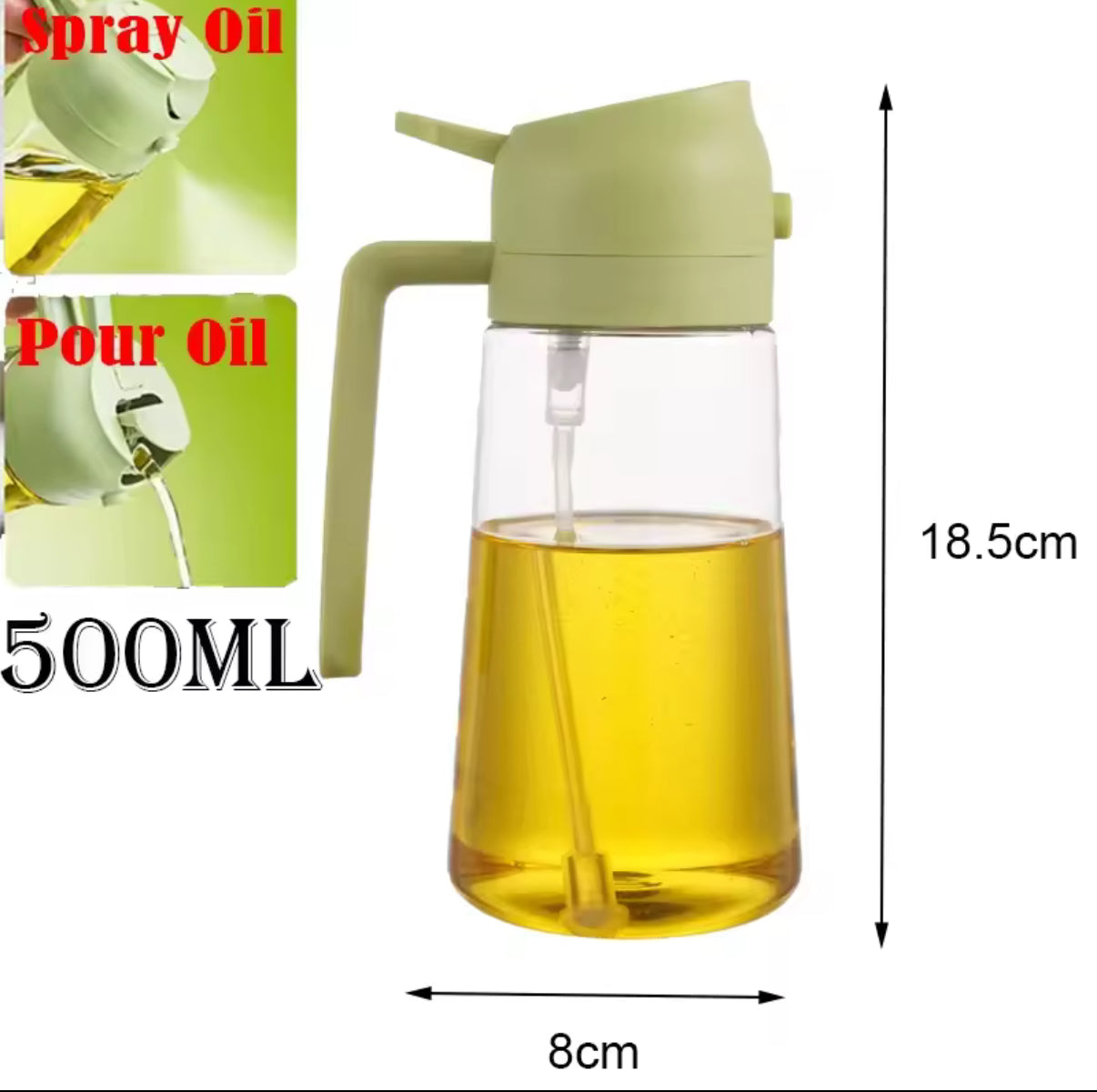 Kitchen Oils Spray Olive Oil Cruet Spray  Home Kitchen Air Fryer Spray Camping BBQ Cooking Plastic Oil Bottle  200/300ml/500ml